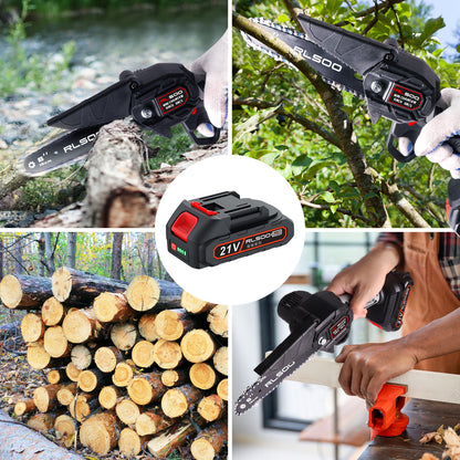 Mini Chainsaw 6 Inch Battery Replacement, 21V Rechargeable Battery, Replacement Battery for Mini Electric Chain Saw