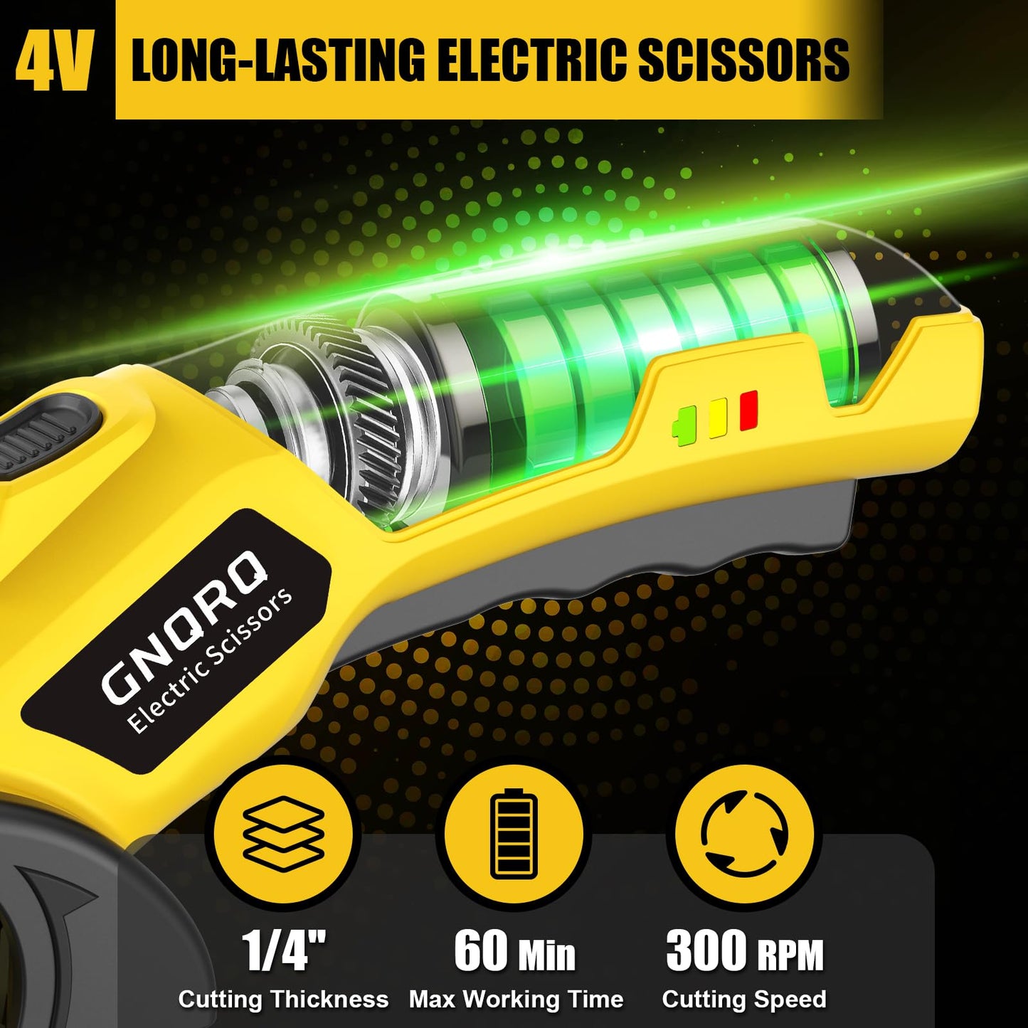 Cordless Electric Scissors, Cardboard Cutter with LED Light, 4V Rechargeable Rotary Electric Box Cutter, 2 Blades, Suitable for Fabric Carton Plastic Leather Cloth Carpet