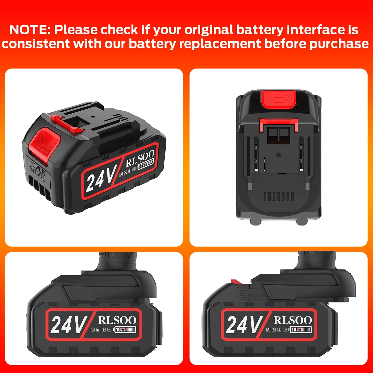 RLSOO Upgraded 24V 1500mAh Battery for 6-Inch Mini Chainsaw - Doubles Your Work Time!